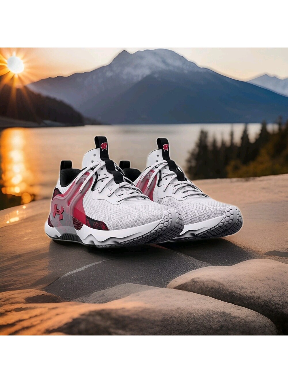 Under Armour HOVR Apex Training Shoes Mens 11.5 UNIVERSITY OF WISCONSIN Badgers